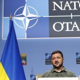 Il s'agissait mercredi de la seconde réunion du nouveau Conseil Otan-Ukraine, inauguré par le président Volodymyr Zelensky lors du sommet de l'Alliance qui s'est tenu à Vilnius début juillet (archives).